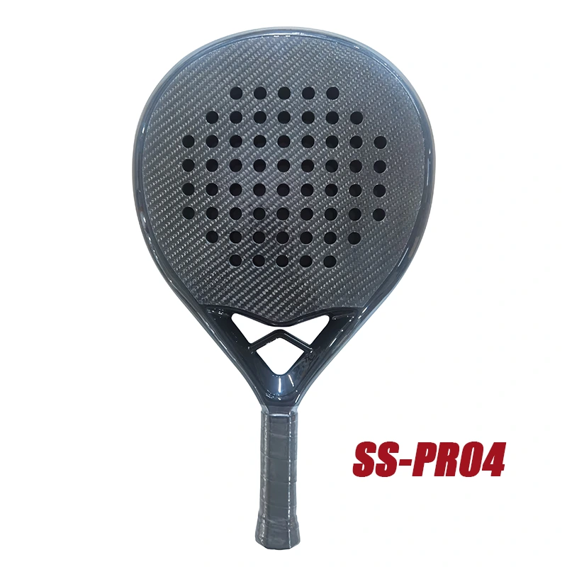 การออกแบบที่กำหนดเอง Round 3k Carbon Padel Racket พร้อมสะพานอัจฉริยะ
